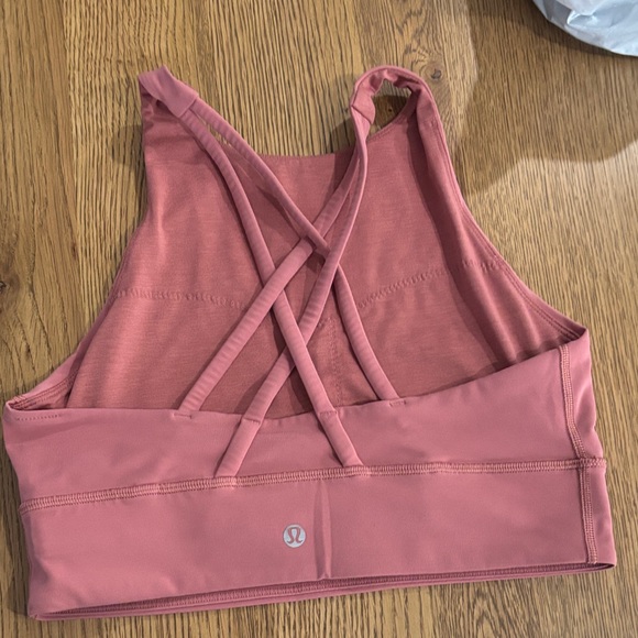 lululemon athletica High-Neck Sports Bralette in Dusty Rose - Picture 2 of 6